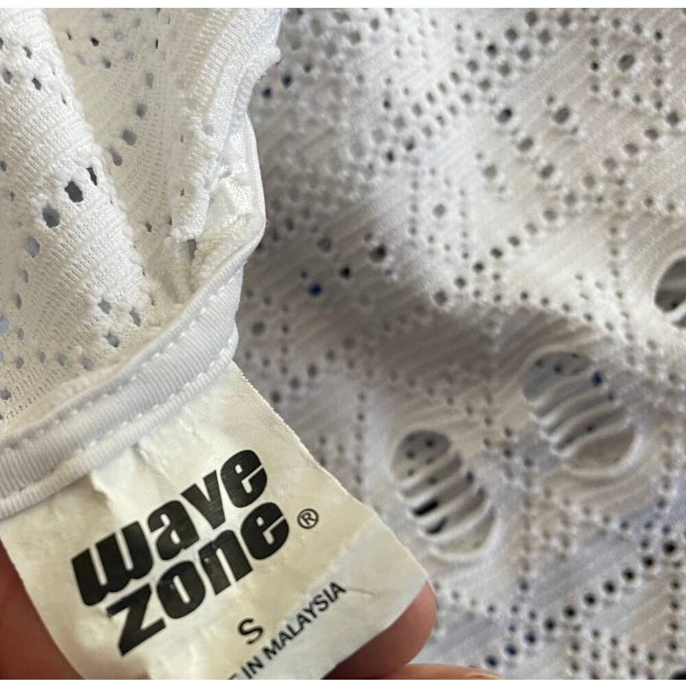 Wave Zone Womens White Swim Cover Up Top Small Cap Sleeve - Picture 5 of 11